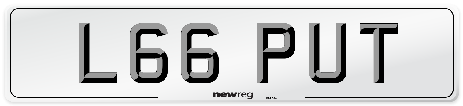 L66 PUT Number Plate from New Reg